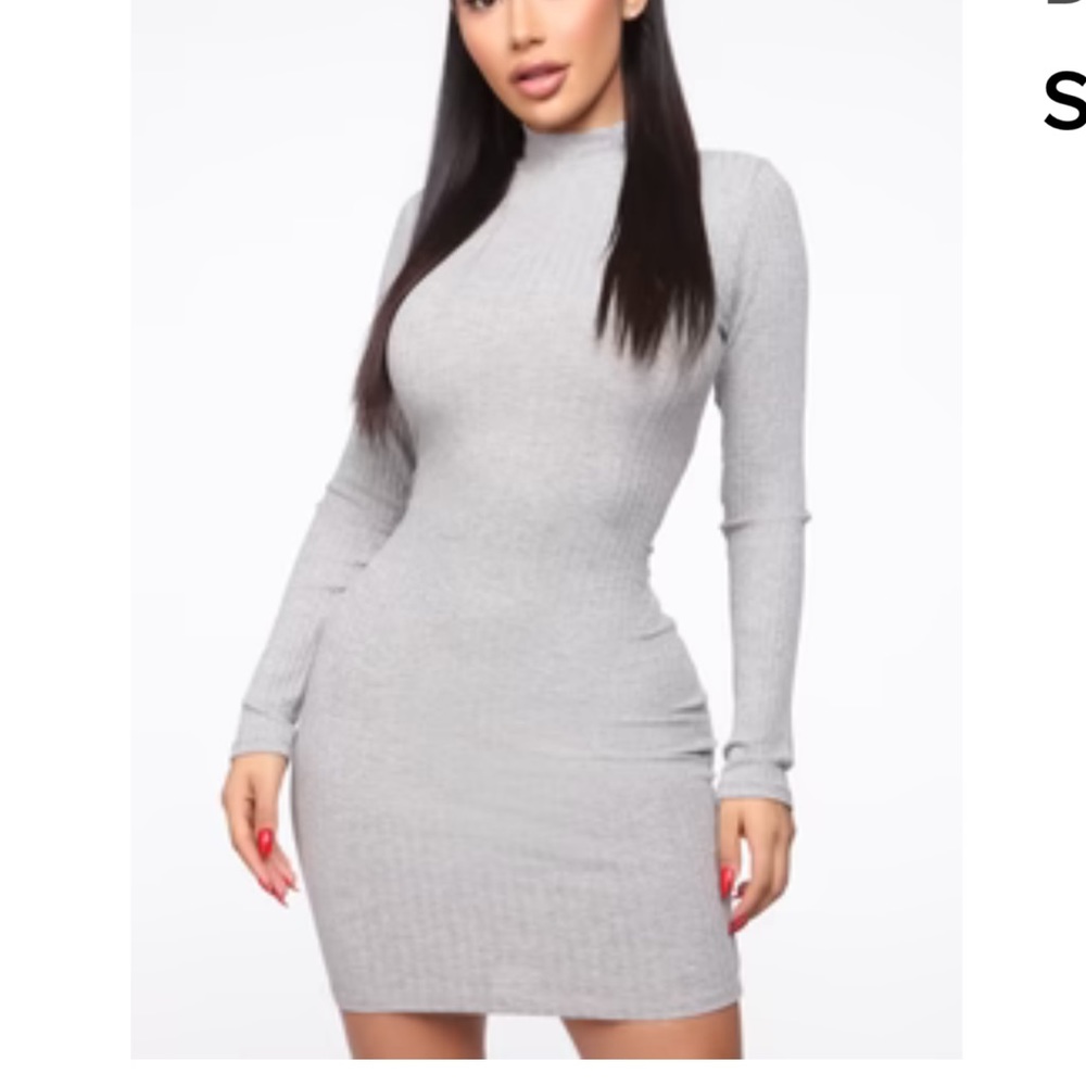 Long sleeves mini dress